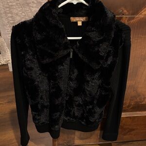Black Faux Fur Jacket great for the winter months